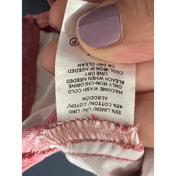 Loft Outlet Womens Ruffle HemLinem Blend Size 12 Pink boho lagenlook Beachy - Picture 5 of 9